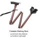 MidiLi Elderly Crutches Five-Section Foldable Aluminum T-Shaped Non-Slip Cane Lighting Light with Alarm Crutch Cane Outdoor Old Disabled Person Everything is fine - Buy Online on GoSupps.com