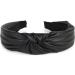 Shop styleBREAKER Retro Faux Leather Headband for Ladies - Knot Hairband in Black | Perfect Fashion Accessory - Buy Online on GoSupps.com