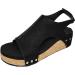 Foldap Women's Platform Wedge Sandals - Espadrille Slip-On Summer Slides | Casual Walking Shoes - Buy Online on GoSupps.com