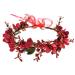 Christmas Headband Flower Crown with Red Berry & Pine Cone - Woodland Wedding Halo - Buy Online on GoSupps.com