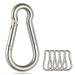 sprookber Stainless Steel Spring Snap Hook Carabiner - 304 Stainless Steel Clips, Set of 6 2.25 Inch