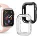 2 Pack Goton Case Compatible for Apple Watch Series 8 & 7 2021(No Screen Protector) Soft TPU Edge Cover Bumper Accessories for iWatch (Clear+Black 41mm) Clear+Black 41mm
