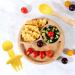 Bamboo Baby Weaning Set - Suction Bowl, Plate, Spoon & Fork in Yellow - Buy Online on GoSupps.com
