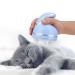 Cat massage electrical head massage device with USB charging 4 heads 84 massage decknotes scalp massager for pets (curved handle blue)