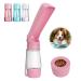 Dog water bottle Travel portable foldable pet water bottle with feed container drinking food dispenser for pets travel hiking |Compactly durable slightly leak -proof - pink/blue (pink)