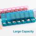 7 Day 1 Time a Day Detachable Travel Pill Box Organiser - Blue - Buy Online on GoSupps.com