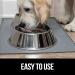 Gorilla Grip Waterproof Silicone Pet Feeding Mat | Slip Resistant, Raised Edges | Prevents Spills, Keeps Bowls in Place | Cat & Dog Food Placemat Tray | Dishwasher Safe | 18.5 x 11.5 Gray - Buy Online on GoSupps.com