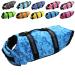 Dog Life Jacket Easy-Fit Adjustable Belt Pet Saver Swimming Safety Swimsuit Preserver with Reflective Stripes for Doggie (M, Blue) Medium blue