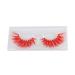 3 pairs Red Lashes Long Thick False Eye Lashes Halloween Costume Party Makeup (Red)