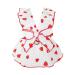 Shenrongtong dresses for dog girl dresses for small dogs female |Litter clothes puppy clothing rock |Strawberry-print party dress sweet dog dressing dog clothing cat clothing puppy dress white S