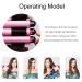 3 Barrel Curling Iron Wand Hair Crimper | 1 Inch Hair Waver Iron with LCD Temp Display | Ceramic Tourmaline Crimper Hair Iron | Pink Hair Curler - Adjustable Temperature - Buy Online on GoSupps.com