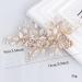 Wedding Hair Clip Rhinestone Bridal Handmade Flower Clip Crystal Hair Pins Bridal Bridesmaid Wedding Hair Accessories for Women and Girls Party Gift (Light Rose Gold) - Buy Online on GoSupps.com