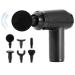 Massage gun depth tissue massager hand massager sports massage gun 5 speeds with 6 massage heads powerful percussion muscle massage gun for athletes black-A