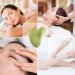 Bounabay Gua Sha Stone - Jade Facial Massage Tool for Eye Puffiness Skin Tightening & Anti-Aging Shop Internationally - Buy Online on GoSupps.com