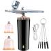 i-Anzy Mini Airbrush kit with Air pressor, Spray Gun Kit, 3 ages, rdless Portable Handheld, Rechargeable, for Make Up, Cake Der, Model Spraying, loring, Nail Art, Manicure, Tattoo, Black