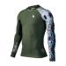 ADOREISM Men's Rash Guard Long Sleeves Splice UPF 50+ BJJ Jiu Jitsu Rash Guard Compression Swimming Shirts Aborigines Medium