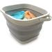 Sammart 11L Collapsible Rectangular Handy Basket - 2.9 Gallon Space-Saving Bucket, Gray - Buy Online on GoSupps.com