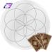 Humdcdy Round Pendulum Board | Star Pendulum & Dining Rod | Crystal Energy Divination for Living Room | Metaphysical Message Board - Buy Online on GoSupps.com