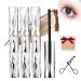 3Pcs Seattleget Mascara Long Thick Lash Mascara Waterproof 3d Curling Eyelash Iron Long Lasting Smudge-Proof No Flaking Tint (Brown SIZE) Brown SIZE
