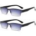 Lanomi Rectangle UV Protection Reading Glasses - Light Plastic Visual Aid for Men & Women Brown & Black Tinted - 2 Pack (3.0x Magnification) - Buy Online on GoSupps.com