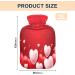 Buy Lovely Realistic Vector Heart Hot Water Bottle & Cover - Soft & Warm 2L for Winter Relief | Perfect for Bed Hand Neck & Shoulders - Buy Online on GoSupps.com