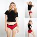 Noblood Eco-Friendly Period Underwear - Washable Cotton Menstrual Briefs (XXS-3XL) - Absorbent & Comfortable for Girls - 2-3 Tampon Capacity - Red Mohina S - Buy Online on GoSupps.com