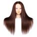 Wangxn training head Real hair 100% hair exercise puppet head cosmetic puppet head hairdressing head for the styling of dye cutting braiding practice