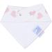 Dotty Fish Organic Cotton Bandana Bibs | Super Absorbent Teething Bibs for Babies | Pink Hearts | Unisex - Buy Online on GoSupps.com