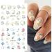Summer Flower Nail Art Stickers - Colorful Designs for Women & Girls (12 Sheets) - Buy Online on GoSupps.com