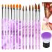 Ebanku 14 PCs brush for gel nails nails brush nails nails brush set professional acrylic brush for nails gel nail painting.