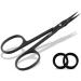 Cuticle Scissors Extra Fine Nail Scissors Professional Stainless Steel Cuticle Cutter for Feet and Nails Cuticle Scissors for Cuticle Remover 3.7 inch Black