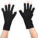 U V Gloves 1 Pair Nail Art Skin Care Fingerless Gloves Protect Hands from Outdoor Sun U V Light Harm(Black) - Buy Online on GoSupps.com