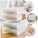 Healvian 2pcs Egg Storage Box Eggs Refrigerator Food Tray Fridge Clear Egg Tray Egg Holder re-usable White 26x34x8.5cm - Buy Online on GoSupps.com