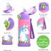 16 oz Insulated Kids Water Bottle with Straw - Stainless Steel, Leak Proof, Unicorn Design - Buy Online on GoSupps.com