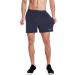 EZRUN Men's 5 Running Shorts with Liner & Zipper Pockets - Navy Blue/Black, Medium (2 Pack) - Buy Online on GoSupps.com