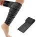 DaoKent Knee Thigh Calf Splint Support Brace Bandage Compression Bandage Strap for Running, Basketball, Football, Volleyball, Gym, One Size Fit Most, Black
