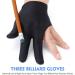 Pratyahara Breathable Billiard Gloves for Right Hand - Universal 3 Fingers Queue Sport Gloves - Buy Online on GoSupps.com