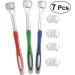 SUPVOX 7pcs Three Sided Toothbrush with Soft Bristles for Adults - Includes 4 Replaceable Brush Heads - Buy Online on GoSupps.com