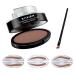 GL-Turelifes Waterproof Eye Brow Stamp Powder Perfect Eyebrow Power Seal Nature Eye Brow Powder Delicate Shape (Dark Brown)