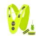 Essoy warning vest children with reflective bracelets V-shape reflector vest safety vest night signal collar children warning protection vest for outdoor running cycling traffic dog