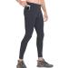 PIQIDIG Men's Workout Leggings Yoga Pants with Pockets | XX-Large Dark Grey - Buy Online on GoSupps.com