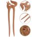 minkissy U Shape Wooden Hair Sticks Handmade Carved Ebony Sandalwood French Hair Forks with Cute Fox Design 2-prong Vintage Wood Hair Pins for Women Chignon Bun Updo Hairstyle - Buy Online on GoSupps.com