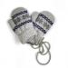 0-2Y Kids Thicken Soft Thermal Hanging Neck Gloves Winter Warm Cute Small Snowflake Dsign Mittens Full Finger Gloves with String for Baby Infant Children Toddler Girls Boys Grey