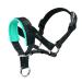 Dog halter with padded fabric halter collar for dogs adjustable and prevents pulling. (M green) M Green