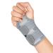 Adjustable Left Hand Wrist Brace for Carpal Tunnel | Sleep Support & Compression Splint for Weightlifting - Gray - Buy Online on GoSupps.com