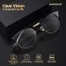 Blue Light Glasses 2 Pack - Fashion Round Half Frame Blue Light Blocking Glasses for Computer, Gaming, Reading, and TV - Gold & Silver Frames - Buy Online on GoSupps.com