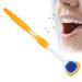 10-piece tongue scraper silicone tongue cleaner helps against bad breath tongue brush for the tongue mouth (orange)