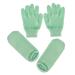 Ipetboom 2 Pairs Hand and Foot Spa Gloves Moisturizing Gloves Overnight Mens Moisturizing Gloves Glass Nasal Spray Amber Pump Bottle Natural Gel Gloves Whitening Foot Patch Man