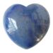 Manekieko Natural Blue Aventurine Palm Worry Carved Heart Love Stone 40mm Crystals and Healing Stones