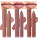 3 Colors Matt Nude Lipstick Lipliner Lip Crayons Pack Set Velvet Moisture Smooth Matte Lipstick Pencils Waterproof&Waterlasting #02#04#06